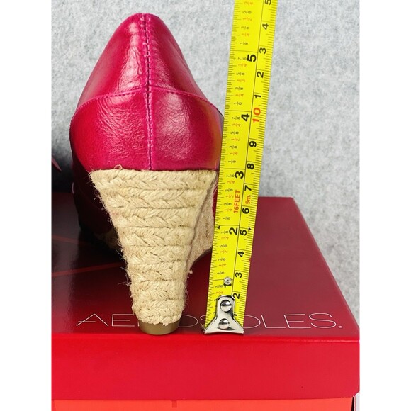 Aerosoles Well Wisher Shoes Womens 8.5M Pink Bowtie Peep Toe Espadrille Wedges - Picture 10 of 14